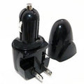Color: Black - DUAL CHARGER 2 in 1 Car and Wall Charger with USB port