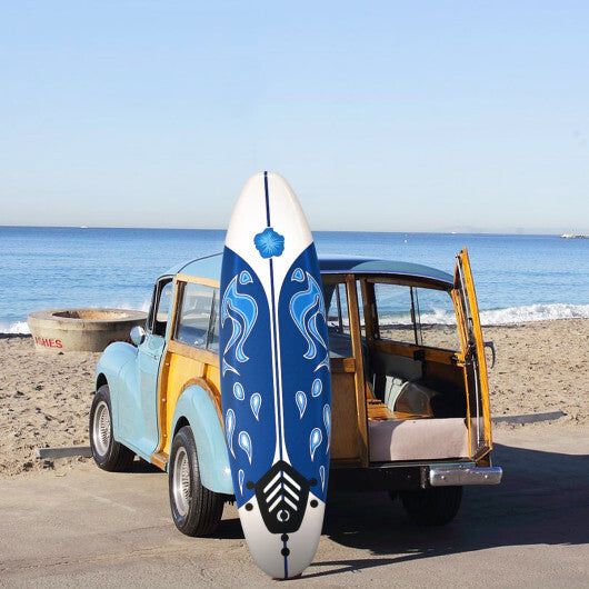 6 Feet Surfboard with 3 Detachable Fins-White - Color: White