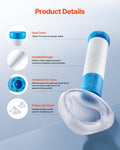Choking Rescue Device, Portable Airway Clear Anti Choking Suction Device with 4 Multi-size Masks and 1 Storage Bag, First Aid Kit for Removing Blocked Objects, for Home, School, Travel